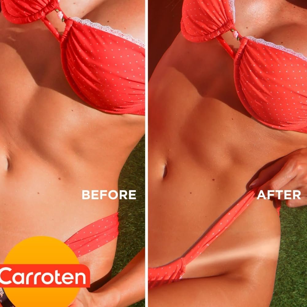 Carroten Intensive Tanning Oil Spray | Travel Size Browning Tan Accelerator | Carrot & Coconut Oils with Vitamin A & E for Silky Hydration | Water Resistant | TSA Approved | Made in Greece | 2.3 oz Avelisse