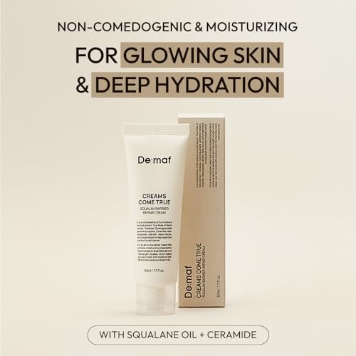 Creams Come True Squalane Barrier Repair Cream | Korean Face Moisturizer with Squalane Oil, Ceramides & Panthenol | K Beauty Skincare for Glass Skin (1.7 fl oz) Avelisse