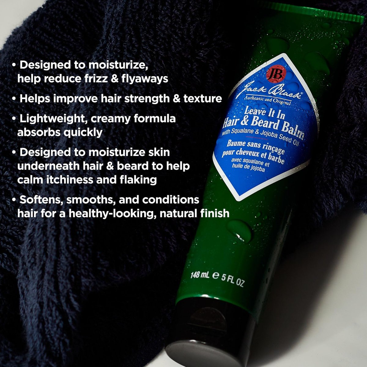 Jack Black Leave It In Hair & Beard Balm – 5 Fl Oz Avelisse