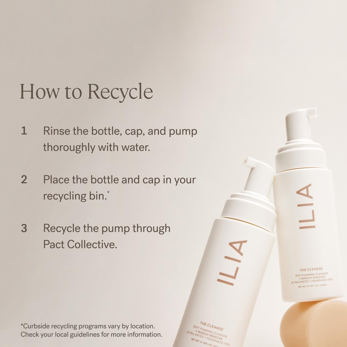 ILIA The Cleanse Soft Foaming Cleanser + Makeup Remover - Non-Toxic, Vegan, Cruelty-Free Face Wash (6.76 fl oz) Avelisse