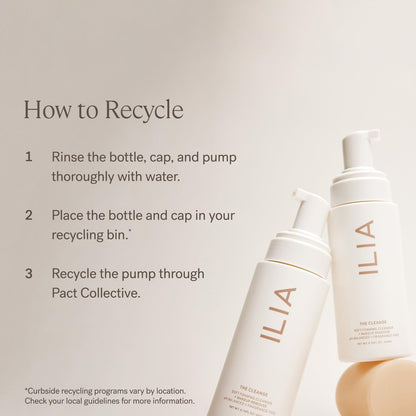 ILIA The Cleanse Soft Foaming Cleanser + Makeup Remover - Non-Toxic, Vegan, Cruelty-Free Face Wash (6.76 fl oz) Avelisse