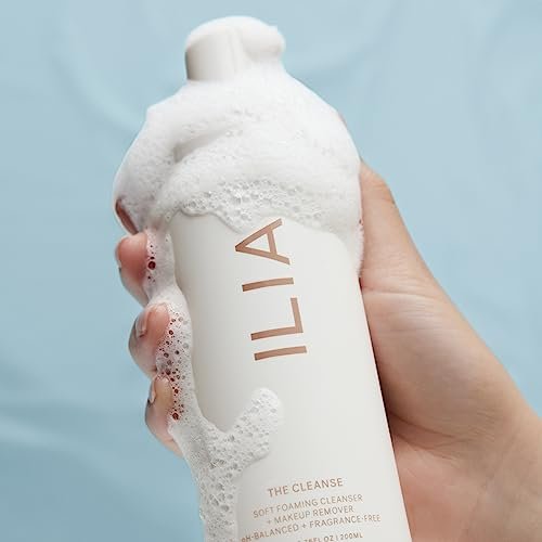 ILIA The Cleanse Soft Foaming Cleanser + Makeup Remover - Non-Toxic, Vegan, Cruelty-Free Face Wash (6.76 fl oz) Avelisse