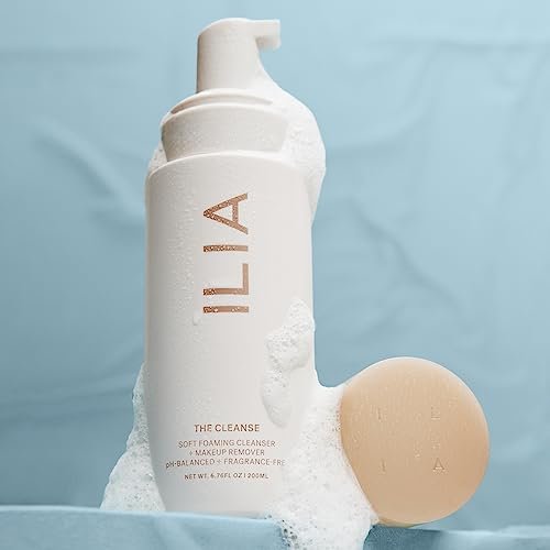 ILIA The Cleanse Soft Foaming Cleanser + Makeup Remover - Non-Toxic, Vegan, Cruelty-Free Face Wash (6.76 fl oz) Avelisse