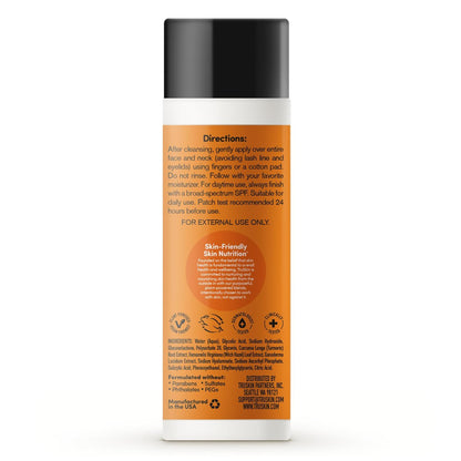 TruSkin BHA Liquid Exfoliant & Toner for Face - Triple Acid AHA BHA PHA Exfoliator with Salicylic, Glycolic Acid & Vitamin C - Improves Look of Tone & Texture, Unclogs Pores, 4.2 fl oz Avelisse