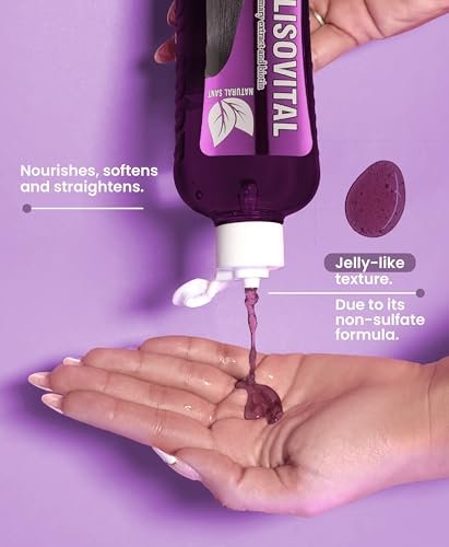 Natural Sant Liso Vital Duo Kit - Shampoo & Leave-In Conditioner with Red Onion Extract, Biotin & Rosemary for Anti-Frizz and Heat Protection Avelisse