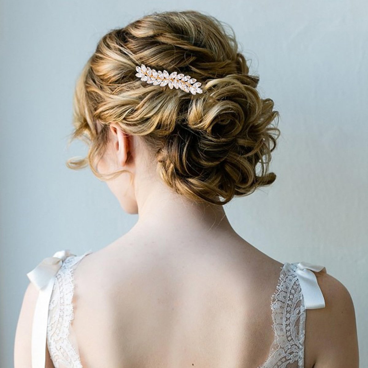 WHAVEL 2PCS Rhinestone Hair Clips - Crystal Leaf Vintage Bridal Barrettes for Weddings, Brides, and Bridesmaids (Gold, Silver) - görsel 15