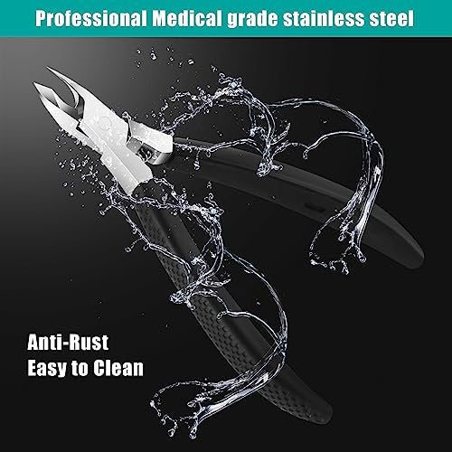 Diesisa Cuticle Trimmer - 4mm Jaw Extremely Sharp Cuticle Clippers for Nails with Silicone Handle, Non-Slip Professional Steel Cuticle Cutter, Dead Skin Remover Stainless Cuticle Remover Tool - görsel 14