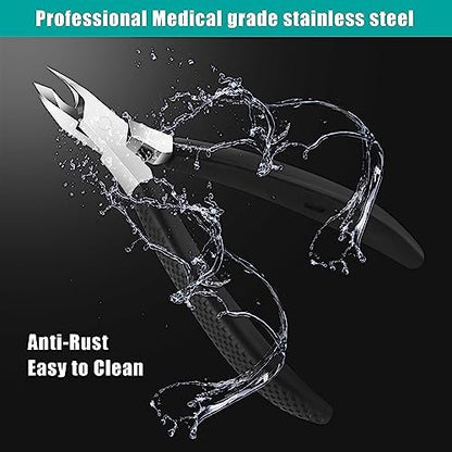Diesisa Cuticle Trimmer - 4mm Jaw Extremely Sharp Cuticle Clippers for Nails with Silicone Handle, Non-Slip Professional Steel Cuticle Cutter, Dead Skin Remover Stainless Cuticle Remover Tool