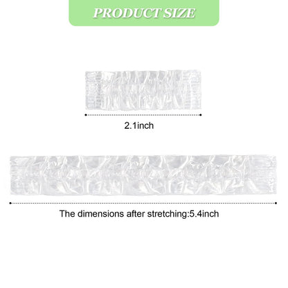 200 Pcs Clear Disposable Ear Protectors – Waterproof Ear Covers for Bathing, Hair Coloring & Beauty Treatments