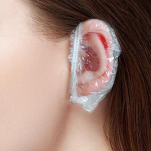 200 Pcs Clear Disposable Ear Protectors – Waterproof Ear Covers for Bathing, Hair Coloring & Beauty Treatments - görsel 14