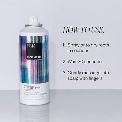 IGK PICK ME UP Maximum Lift Root Boost Spray – Instantly Lifts, Adds Volume & Thickness – Vegan & Cruelty Free – 5 oz Avelisse