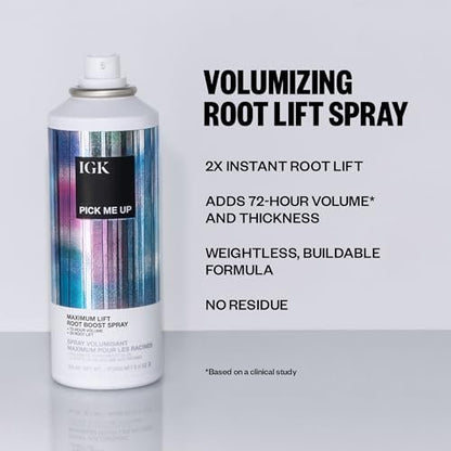 IGK PICK ME UP Maximum Lift Root Boost Spray – Instantly Lifts, Adds Volume & Thickness – Vegan & Cruelty Free – 5 oz Avelisse