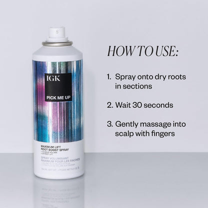 IGK PICK ME UP Maximum Lift Root Boost Spray – Instantly Lifts, Adds Volume & Thickness – Vegan & Cruelty Free – 5 oz Avelisse