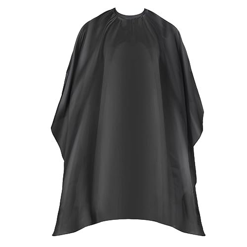 Omvoina Professional Hair Cutting Cape – Waterproof Nylon Salon Cape with Adjustable Snap Closure (57" x 51", Black) - görsel 2