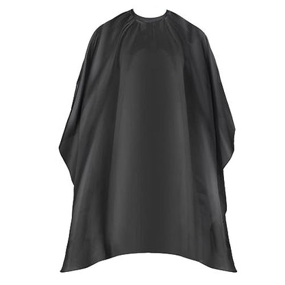 Omvoina Professional Hair Cutting Cape – Waterproof Nylon Salon Cape with Adjustable Snap Closure (57" x 51", Black)