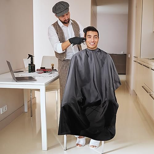 Omvoina Professional Hair Cutting Cape – Waterproof Nylon Salon Cape with Adjustable Snap Closure (57" x 51", Black) - görsel 10