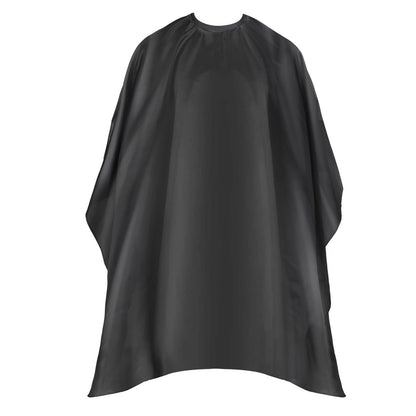 Omvoina Professional Hair Cutting Cape – Waterproof Nylon Salon Cape with Adjustable Snap Closure (57" x 51", Black)