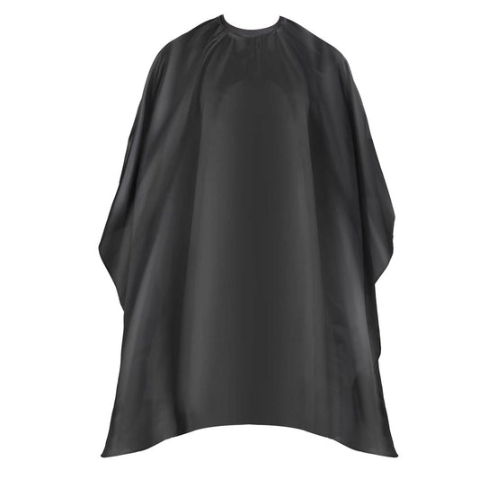 Omvoina Professional Hair Cutting Cape – Waterproof Nylon Salon Cape with Adjustable Snap Closure (57" x 51", Black)