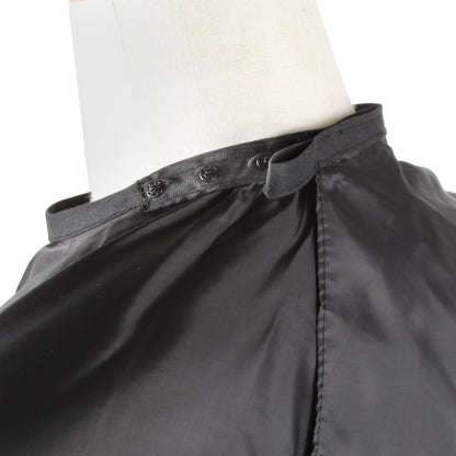 Omvoina Professional Hair Cutting Cape – Waterproof Nylon Salon Cape with Adjustable Snap Closure (57" x 51", Black)