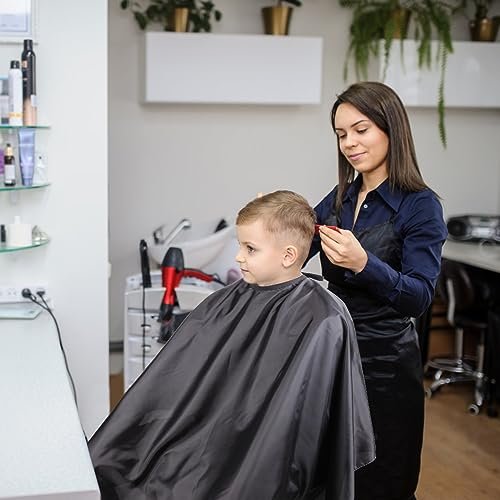 Omvoina Professional Hair Cutting Cape – Waterproof Nylon Salon Cape with Adjustable Snap Closure (57" x 51", Black) - görsel 12