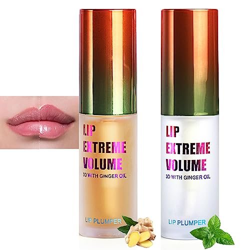 LAIKME Lip Plumper Set - Extreme Plumping Lip Gloss for Thicker, Fuller Lips - Lip Enhancer & Moisturizer for Dry Lips - Instant Lip Filler Effect, 1 Fl Oz - görsel 1