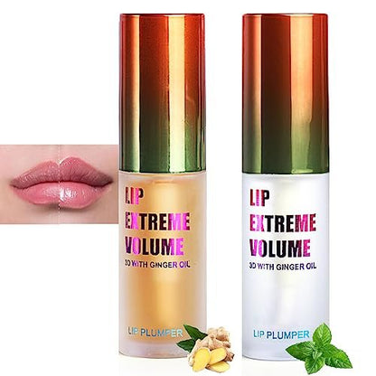 LAIKME Lip Plumper Set - Extreme Plumping Lip Gloss for Thicker, Fuller Lips - Lip Enhancer & Moisturizer for Dry Lips - Instant Lip Filler Effect, 1 Fl Oz