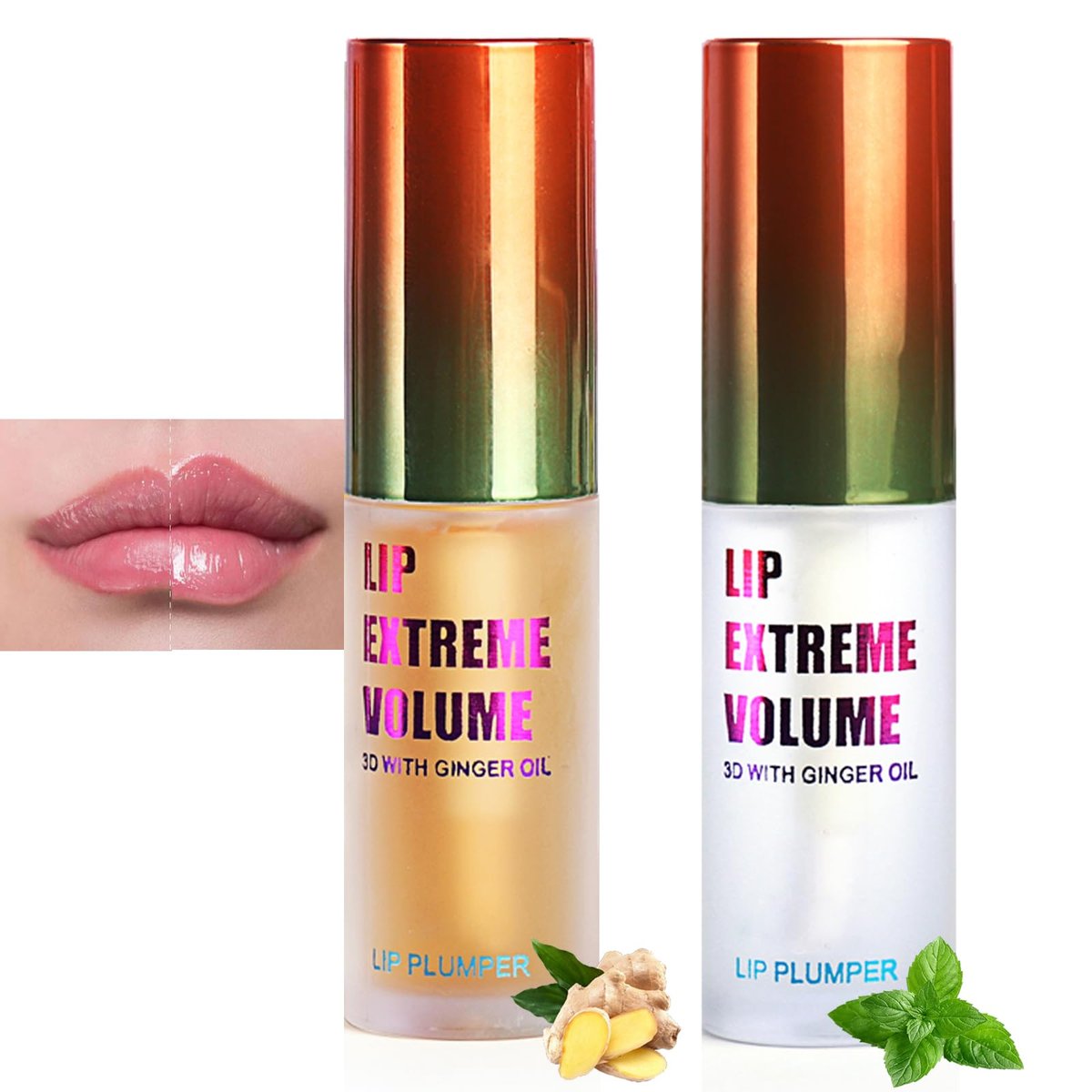 LAIKME Lip Plumper Set - Extreme Plumping Lip Gloss for Thicker, Fuller Lips - Lip Enhancer & Moisturizer for Dry Lips - Instant Lip Filler Effect, 1 Fl Oz - görsel 2