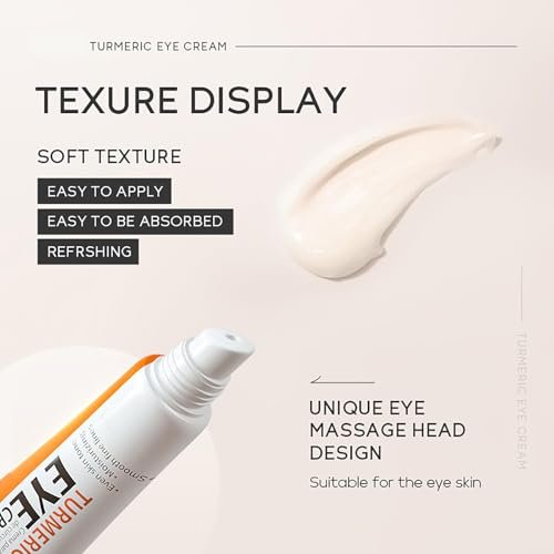 Easilydays Turmeric Under Eye Cream – Hydrating Eye Serum for Dark Circles, Fine Lines, and Puffiness Avelisse