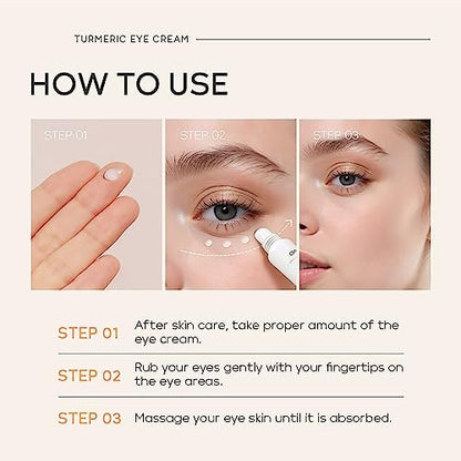 Easilydays Turmeric Under Eye Cream – Hydrating Eye Serum for Dark Circles, Fine Lines, and Puffiness Avelisse