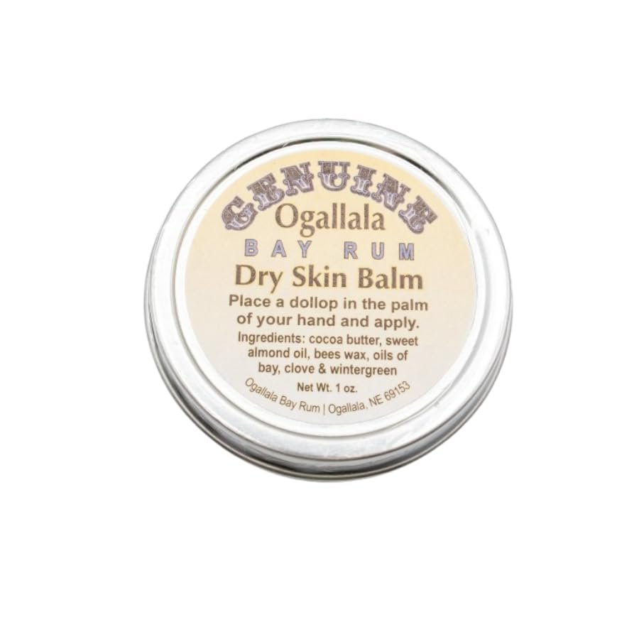 Ogallala Bay Rum Intensive Repair Dry Skin Balm – Old Fashioned Bay Rum Scent, 1 oz Tin - görsel 1