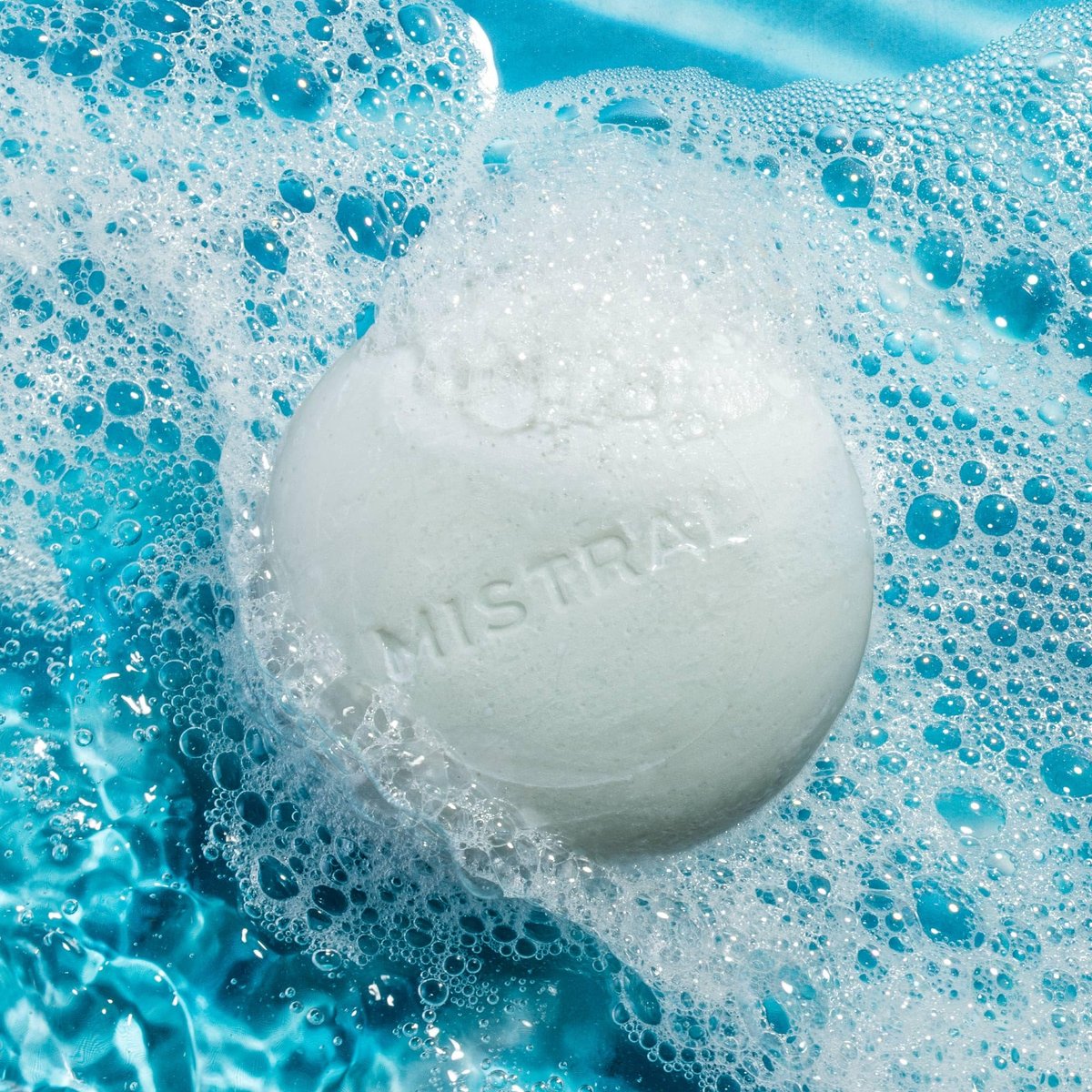 Mistral Men's Solid Shampoo Cool Marine - 3.88 oz Plastic-Free Bar - görsel 5