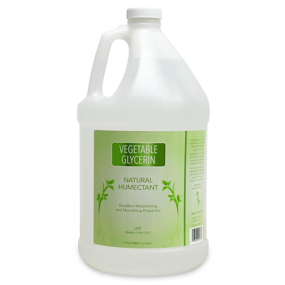 Vegetable Glycerin USP Kosher Food Grade - 1 Gallon (128 fl oz) - 100% Natural Humectant for Soaps, Moisturizers, Face Cleaners Avelisse