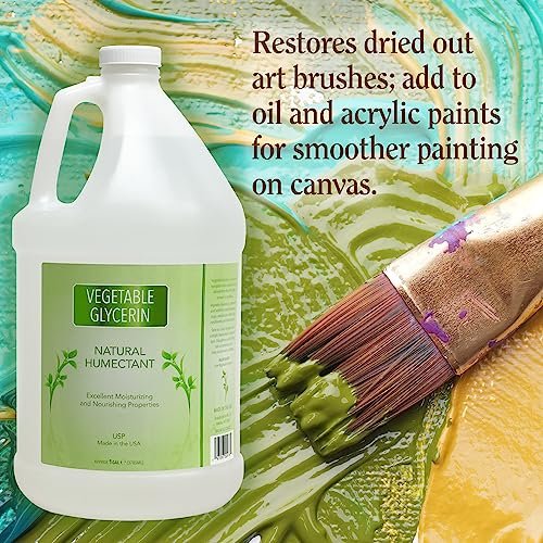 Vegetable Glycerin USP Kosher Food Grade - 1 Gallon (128 fl oz) - 100% Natural Humectant for Soaps, Moisturizers, Face Cleaners Avelisse