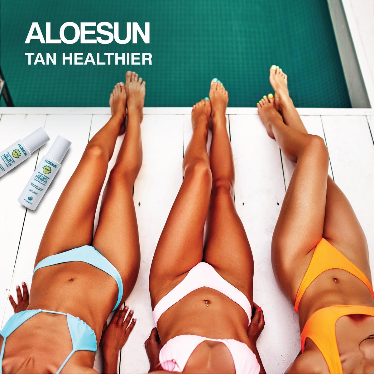 ALOESUN Organic Coconut Tanning Oil Spray with Lavender - Natural Deep Tan Accelerator, Moisturizing, Non-Greasy, Vegan & Cruelty-Free - 3.4 oz Travel Size Avelisse