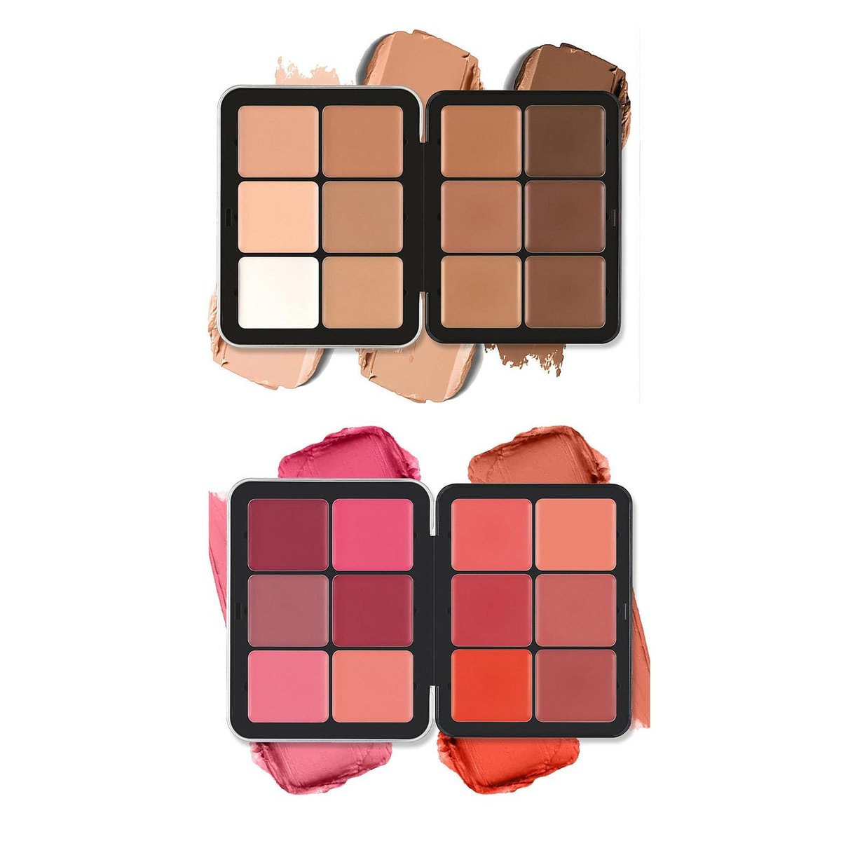 12 Color Concealer Palette & 12 Colors Blush Palette – Full Coverage Makeup Set for Under Eye Dark Circles, Highlight, and Contouring Avelisse