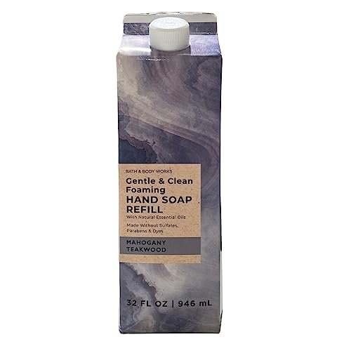 Bath & Body Works Mahogany Teakwood Gentle & Clean Foaming Hand Soap Refill, 32 fl oz Avelisse