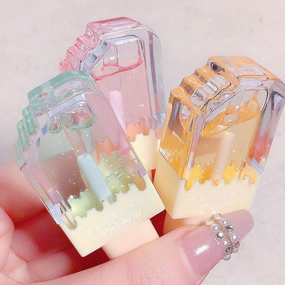 Pakivs 3-Piece Clear Cute Lip Gloss Set - Fruit Flavored Lip Oil, Long Lasting Moisturizing Hydrating Lip Glow Oil, Non-Toxic Party Gift Avelisse
