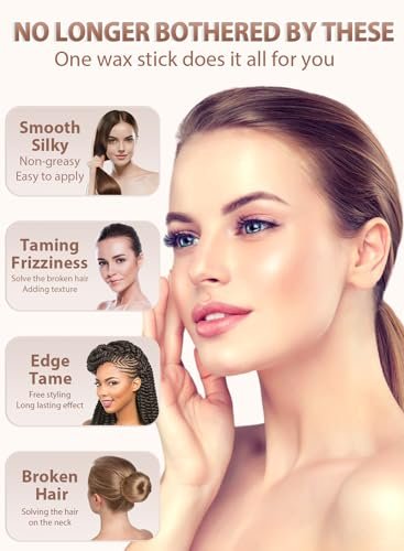 AnWoor Hair Wax Stick for Flyaways - Smoothing Pomade for Kids, Women & Girls - Bun Maker & Flyaway Tamer (2.7 oz) - görsel 6