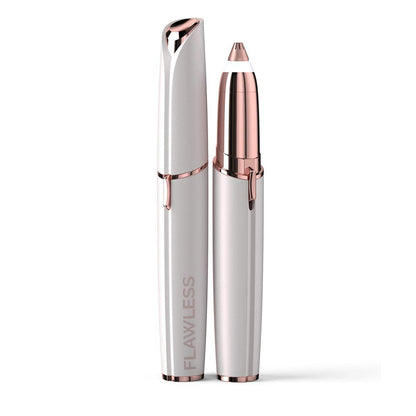 Finishing Touch Flawless Brows Eyebrow Hair Remover - Electric Razor for Women with LED Light, Painless & Instant Hair Removal (White)