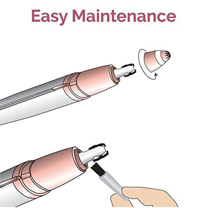 Finishing Touch Flawless Brows Eyebrow Hair Remover - Electric Razor for Women with LED Light, Painless & Instant Hair Removal (White)