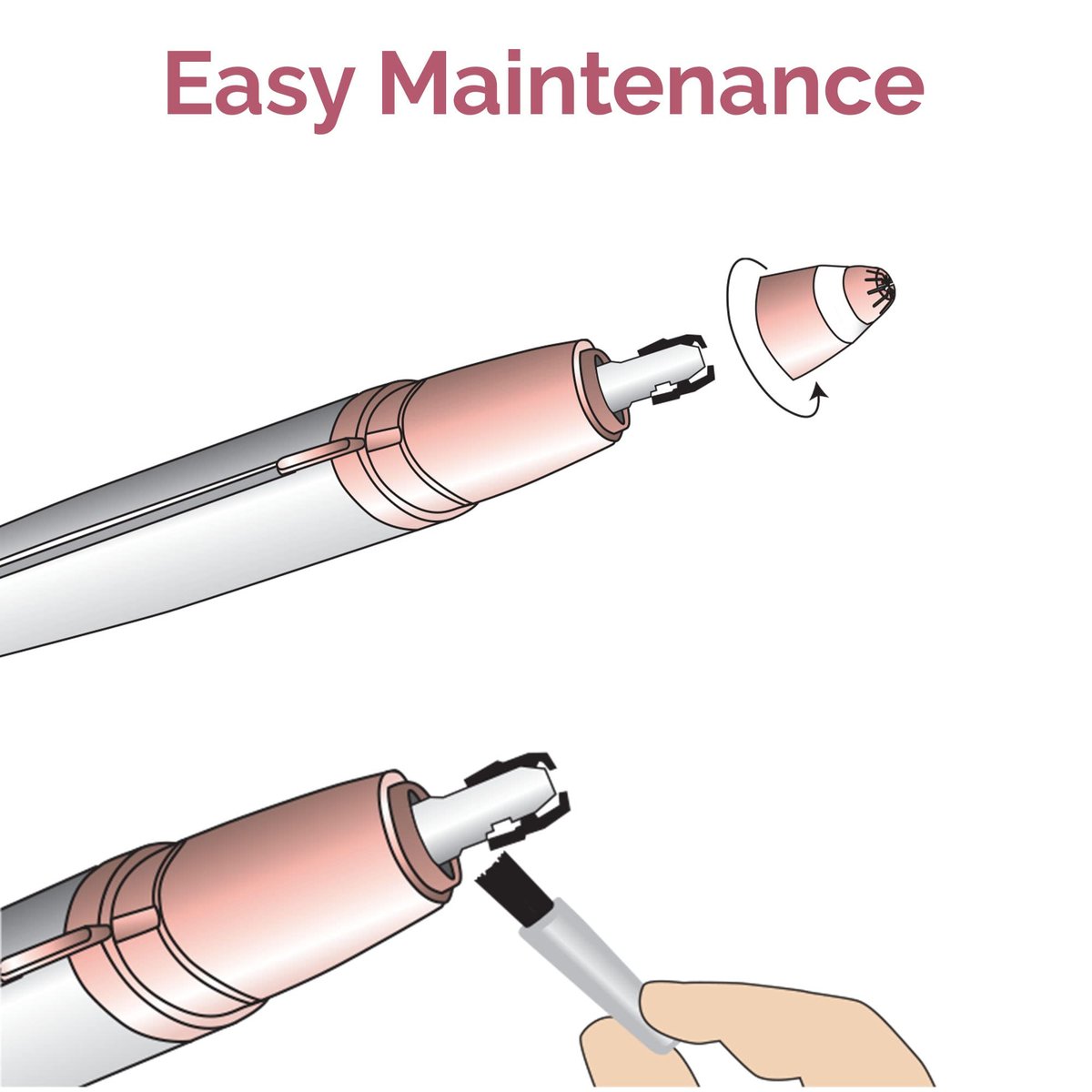 Finishing Touch Flawless Brows Eyebrow Hair Remover - Electric Razor for Women with LED Light, Painless & Instant Hair Removal (White) - görsel 15