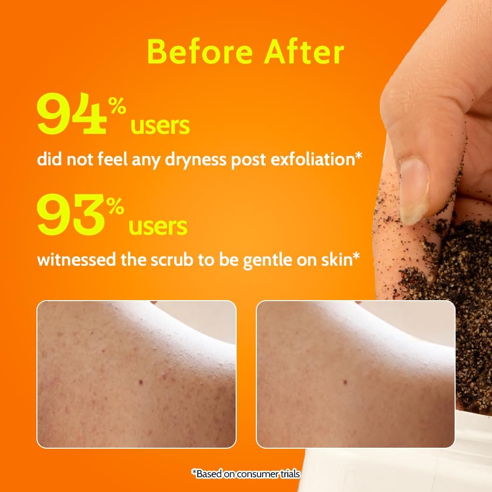 Chemist at Play Exfoliating Body Scrub for Tan Removal & Dead Skin | Coffee & Natural AHAs | Smooth, Soft, Bright Skin | 2.6 fl oz - görsel 10