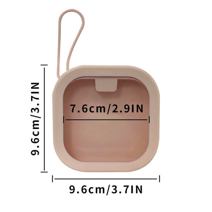 KVZVK 2 Pack Hair Tie Organizer Boxes - Portable Travel Hair Accessory Storage for Girls and Women - Cotton Small Items Holder Container (Pink)