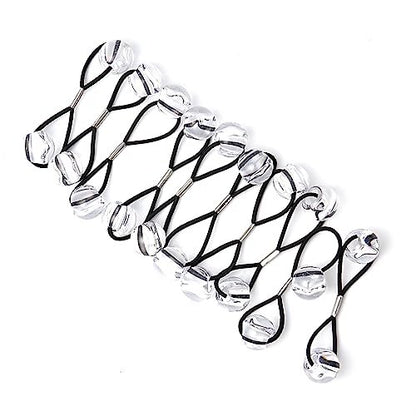 RED by Kiss 10 Pieces 16mm Ball Hair Ties - Clear Bubble Ponytail Holders for Kids, Girls, Women, Toddlers - Twin Bead Elastic Hair Ties