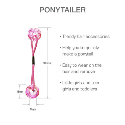 RED by Kiss 10 Pieces 16mm Ball Hair Ties - Clear Assorted Bubble Ponytail Holders for Kids, Girls, Women, and Toddlers