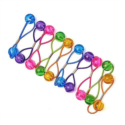 RED by Kiss 10 Pieces 16mm Ball Hair Ties - Clear Assorted Bubble Ponytail Holders for Kids, Girls, Women, and Toddlers