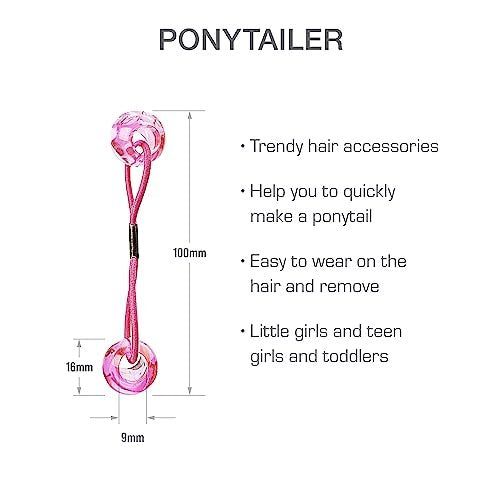 RED by Kiss 10 Pieces 16mm Ball Hair Ties - Clear Assorted Bubble Ponytail Holders for Kids, Girls, Women, and Toddlers - görsel 8