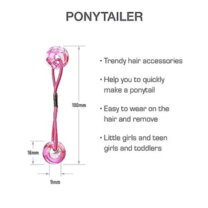 RED by Kiss 10 Pieces 16mm Ball Hair Ties - Clear Assorted Bubble Ponytail Holders for Kids, Girls, Women, and Toddlers