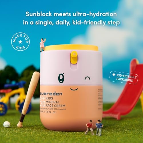 Evereden Kids Face Cream with SPF 20 - Fragrance-Free, Non-Toxic Moisturizer for Children, 1.7 oz Avelisse