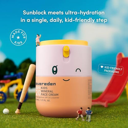 Evereden Kids Face Cream with SPF 20 - Fragrance-Free, Non-Toxic Moisturizer for Children, 1.7 oz Avelisse
